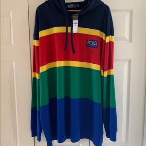 Polo Hi Tech colorblocked long sleeve with hoodie